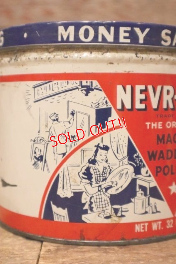 画像2: dp-240508-126 THE GEORGE BASCH CO. 1940's NEVR-DULL MAGIC WADDING POLISH CAN