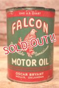 dp-240623-04 FALCON MOTOR OIL / 1940's-1950's One U.S. Quart Can