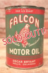 dp-240623-04 FALCON MOTOR OIL / 1940's-1950's One U.S. Quart Can