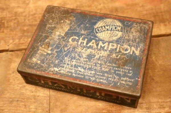 画像1: dp-240605-01 CHAMPION / 1930's SERVICE KIT TIN BOX