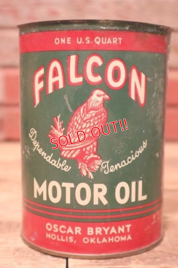 画像2: dp-240623-04 FALCON MOTOR OIL / 1940's-1950's One U.S. Quart Can