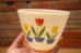 画像2: kt-230809-05 Fire-King / 1950's Ivory Tulip Grease Jar (2)