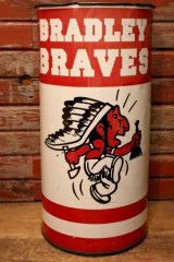 dp-240623-07 Bradley University・Bradley Braves 1960's-1970's Trash Can