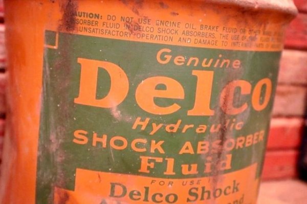 画像2: dp-240508-70 Genuine Delco / Late 1940's Hydraulic SHOCK ABSORBER Fluid 5 U.S. Gallons Can