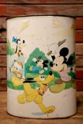 ct-240605-24 Walt Disney Character's 1970's Tin Trash Can