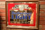 dp-240321-06 Budweiser LIGHT 1970's Pub Mirror