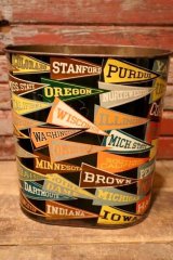 dp-240611-11 HARVELL 1950's-1960's College Pennant Trash Can