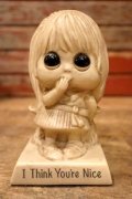 ct-220901-15 RUSS BERRIE 1970 Message Doll "I Think You're Nice"