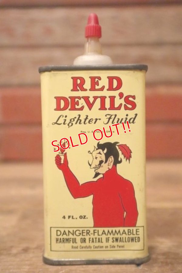 画像1: dp-240814-28 RED DEVIL / Lighter Fluid 4 FL.OZ Handy Oil Can