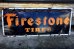 画像1: dp-240605-11 Firestone / 1940's Porcelain Sign (1)