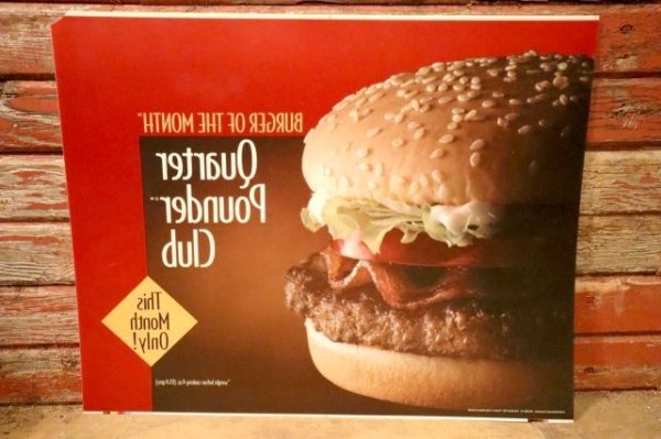 画像5: dp-230901-45 McDonald's / 1992 Translite "Quarter Pounder Club"