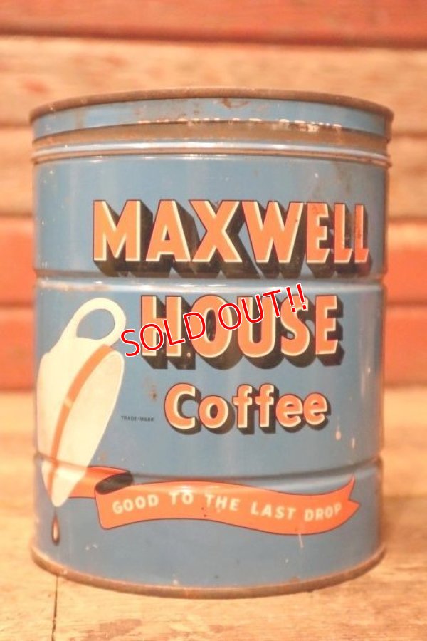 画像1: dp-240814-39 MAXWELLHOUSE COFFEE 1950's Tin Can