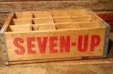 dp-240814-04 SEVEN-UP 7 UP / 1970's Wood Box