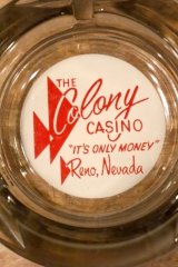 dp-240814-55 THE Colony CASINO / Vintage Glass Ashtray