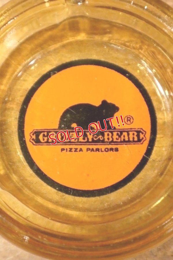 画像1: dp-240814-54 GRIZZLY BEAR PIZZA PARLORS / Vintage Glass Ashtray