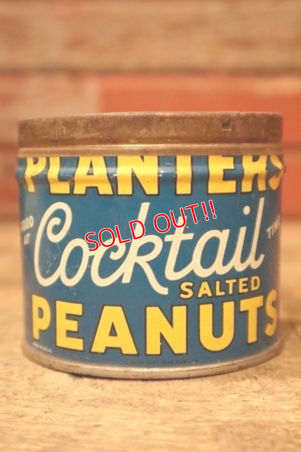 画像1: ct-240814-28 PLANTERS / MR.PEANUT 1940's Cocktail SALTED PEANUTS Can