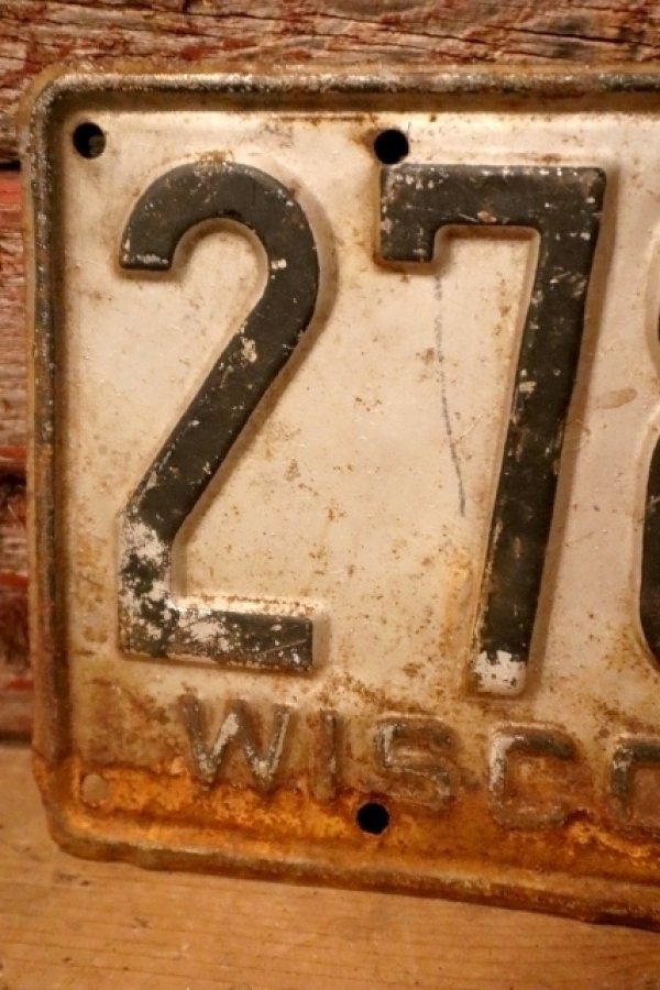 画像2: dp-230601-21 License Plate 1938 WISCONSIN "278-197"