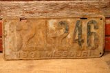 dp-230601-21 License Plate 1931 MISSOURI "621-246"