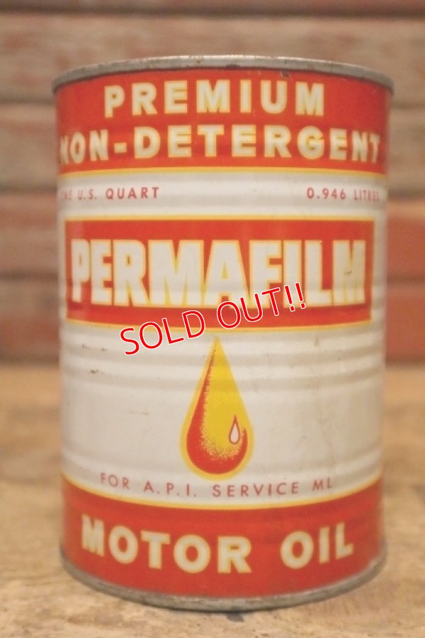 画像1: dp-240508-27 PERMAFILM MOTOR OIL One U.S. Quart Can