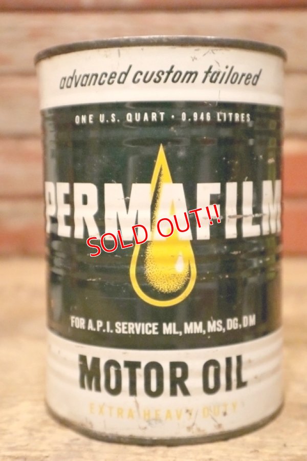 画像1: dp-240508-60 PERMAFILM MOTOR OIL One U.S. Quart Can