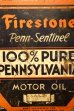 画像2: dp-240911-59 Firestone 1940's 100% PURE PENNSYLVANIA MOTOR OIL TWO U.S. GALLONS CAN (2)