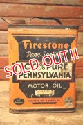 dp-240911-59 Firestone 1940's 100% PURE PENNSYLVANIA MOTOR OIL TWO U.S. GALLONS CAN