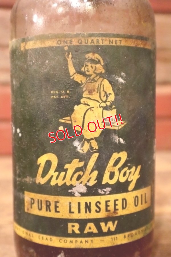 画像2: dp-240911-86 Dutch Boy / 1950's-1960's PURE LINSEED Bottle