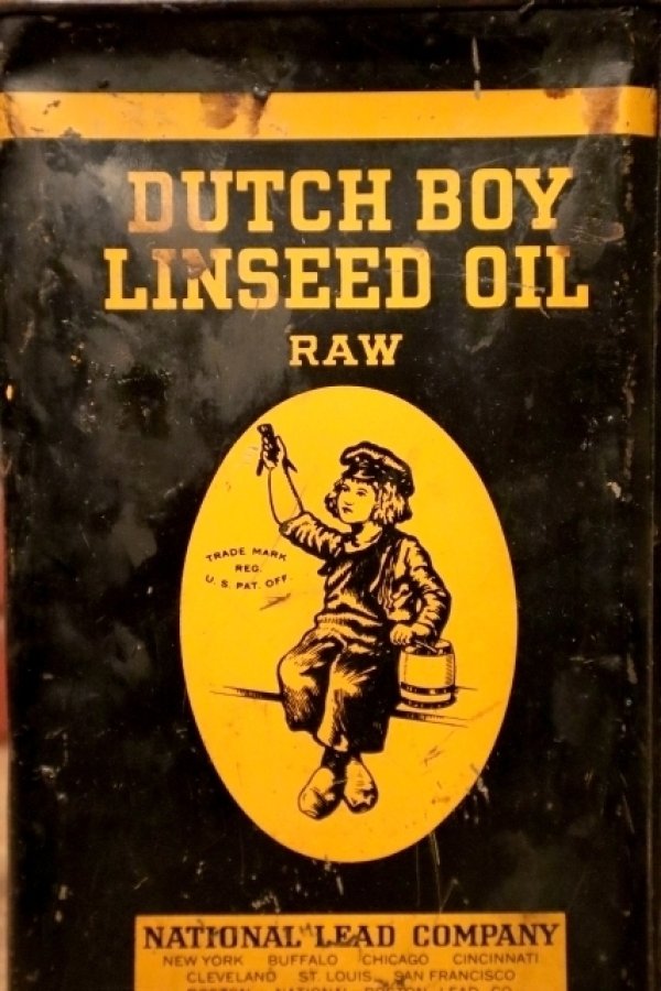 画像2: dp-240911-84 Dutch Boy / 1940's LINSEED OIL 7 1/2 LBS. Can