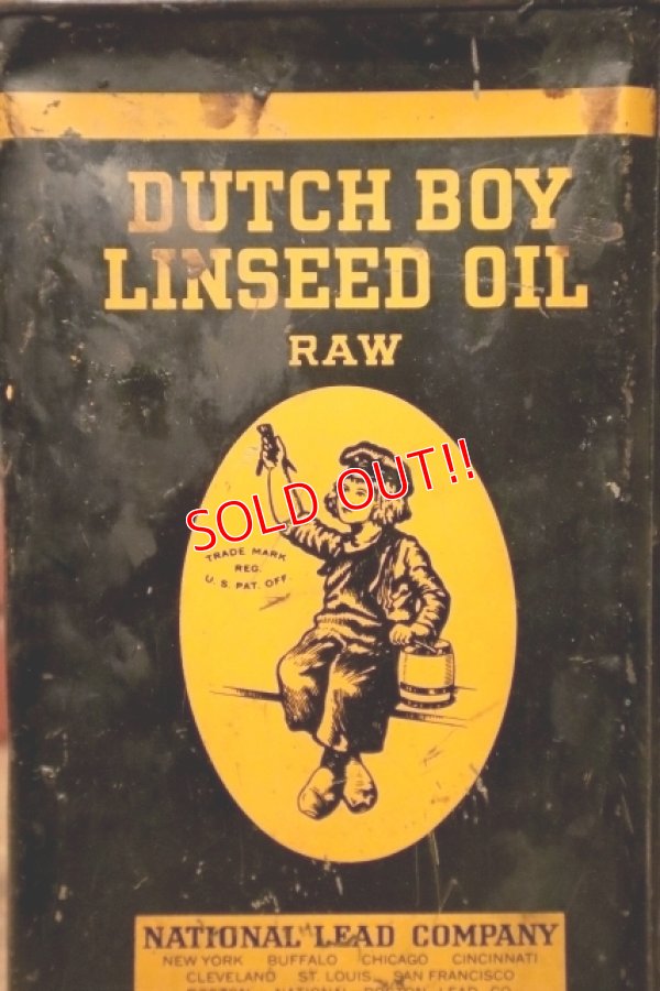 画像2: dp-240911-84 Dutch Boy / 1940's LINSEED OIL 7 1/2 LBS. Can