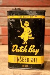 dp-240911-83 Dutch Boy / 1950's-1960's LINSEED OIL ONE QUART Can