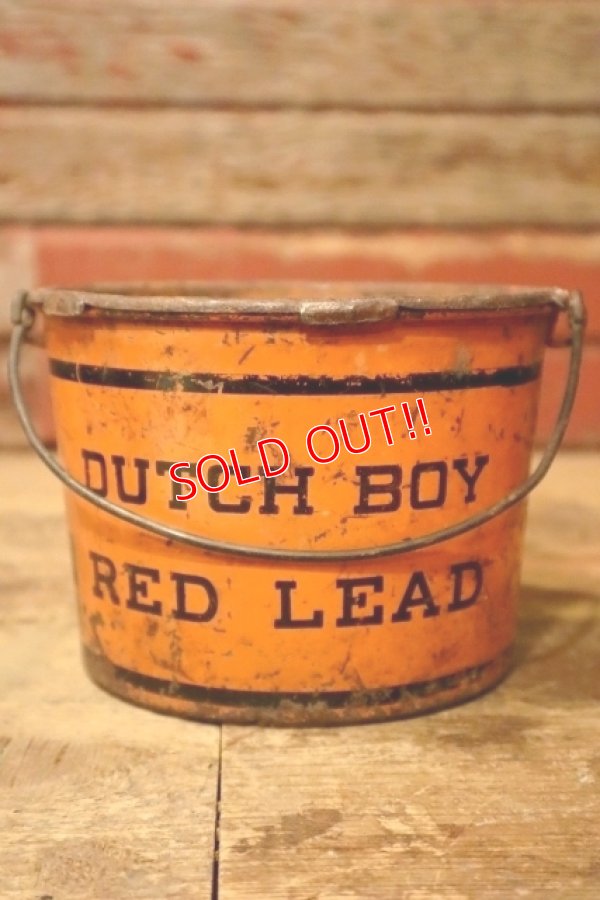 画像2: dp-240911-79 Dutch Boy / 1940's-1950's RED LEAD 12 1/2 POUNDS Bucket