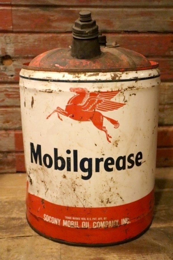 画像1: dp-240911-38 Mobilgrease / 1940's-1950's 5 U.S. GALLONS CAN