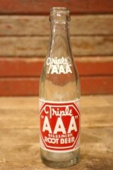 dk-017 Triple "AAA" ROOT BEER / 1960's 6 1/2 FL. OZ. Bottle