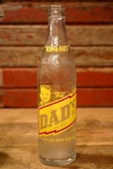 dk-007 DAD'S ROOT BEER / 1950's-1960's "KING SIZE JUNIOR" SIZE 12 FL.OZ. Bottle