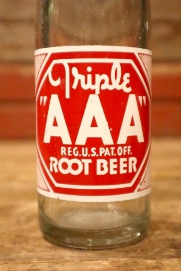 画像2: dk-017 Triple "AAA" ROOT BEER / 1960's 6 1/2 FL. OZ. Bottle