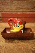 ct-240911-05 Woody Woodpecker / 1960's Plastic Mug & Bowl Set (C)