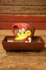 ct-240911-05 Woody Woodpecker / 1960's Plastic Mug & Bowl Set (D)