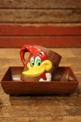 ct-240911-05 Woody Woodpecker / 1960's Plastic Mug & Bowl Set (A)