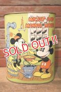 ct-240911-02 Mickey Mouse & Minnie Mouse / CHEINCO 1970's Tin Trash Box