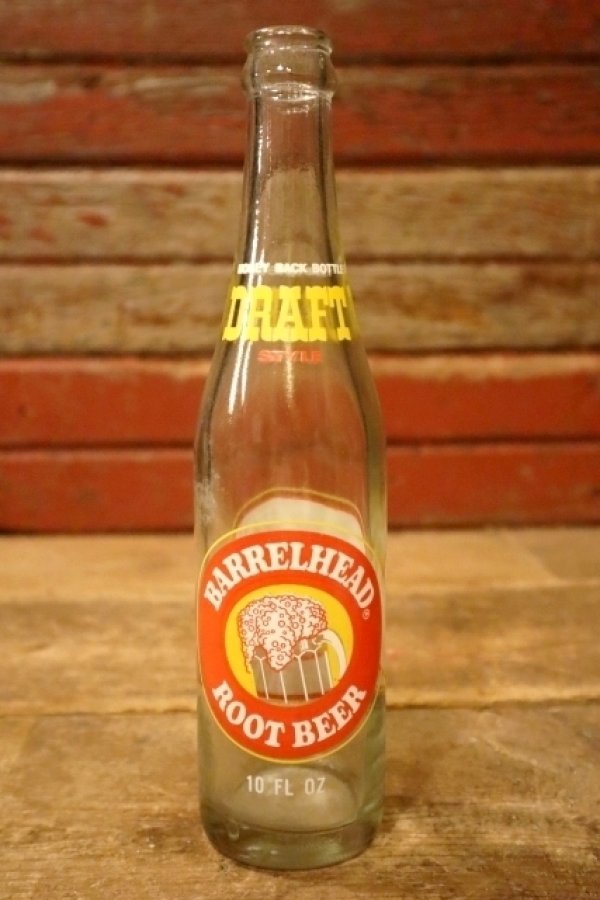 画像1: dk-048 DRAFT STYLE BARRELHEAD ROOT BEER / 1970's 10 FL.OZ Bottle