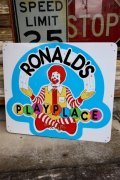 dp-240911-40 ※店頭ピックアップのみ McDonald's 1989 RONALD'S PLAYPLACE Sign