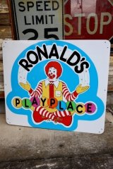 dp-240911-40 ※店頭ピックアップのみ McDonald's 1989 RONALD'S PLAYPLACE Sign