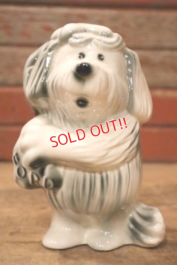 画像1: ct-240718-05 FORD / 1950's-1960's Shaggy Dog Ceramic Coin Bank