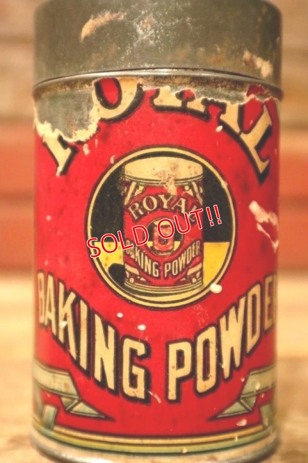 画像2: dp-241027-05 ROYAL 1910's-1920's BAKING POWDER TIN CAN