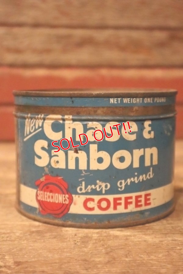 画像1: dp-241027-08 Chase & Sanborn COFFEE 1940's TIN CAN