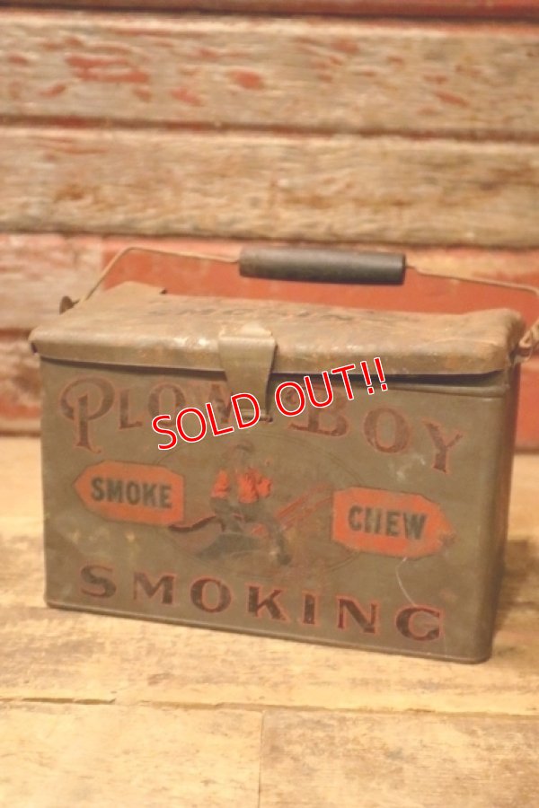 画像1: dp-241008-08 PLOW BOY SMOKING TOBACCO 1910's-1920's TIN BOX