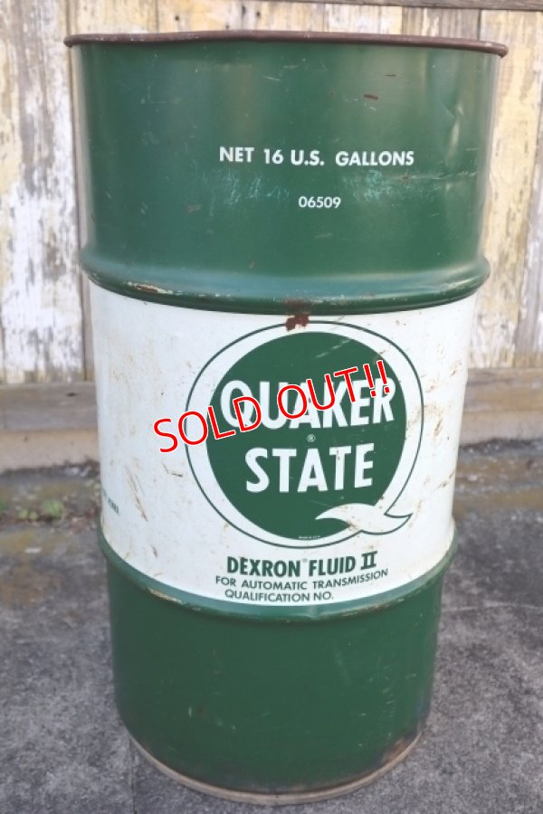 画像1: dp-240718-09 QUAKER STATE / 1980's DEXRON FLUID II 16 U.S. GALLONS CAN