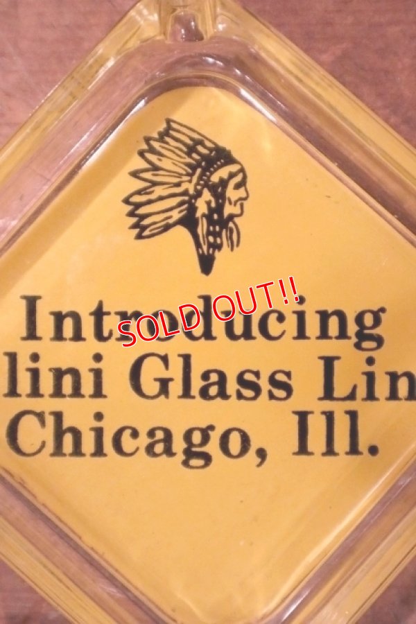 画像1: dp-240814-40 Illini Glass Line / Vintage Ashtray