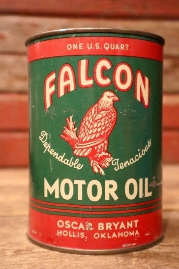 画像1: dp-241106-06 FALCON MOTOR OIL / 1940's-1950's One U.S. Quart Can