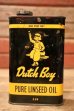 画像1: dp-241106-19 Dutch Boy Paint 1950's-1960's PURE LINSEED OIL ONE PINT Can (1)